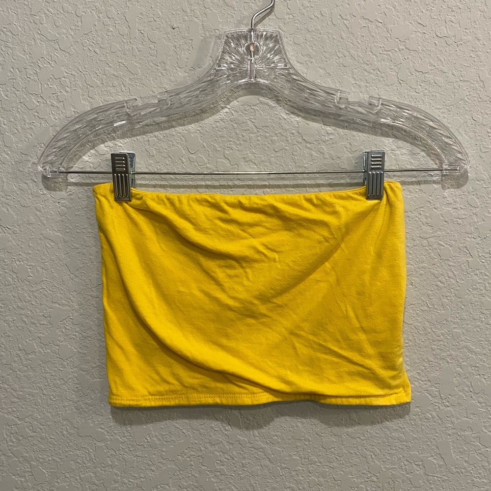 SOLD LOCALLY Charlotte Russe yellow tube top